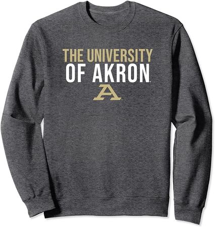 University of Akron Zips Stacked Crewneck