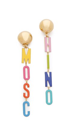 Rainbow Moschino Earrings 1