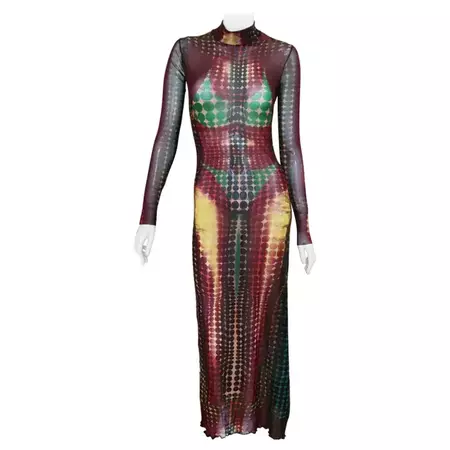 Iconic Jean Paul Gaultier Cyberdot 1995 F/W Runway Haute Couture Mad Max Victor For Sale at 1stDibs