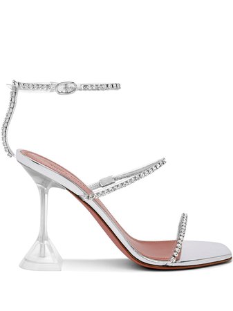 Amina Muaddi Gilda 95mm crystal-embellished Sandals - Farfetch