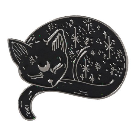 4 Styles Punk Beautiful Darkness Starry Sky Magic Enamel Pin Cute Sleepy Creative Strawberry Cat Brooch Badge Gift for Friends-in Brooches from Jewelry & Accessories on AliExpress