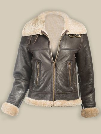 B3 Aviator Shearling Women Leather Jacket | Women Jacket | Mauvetree.com