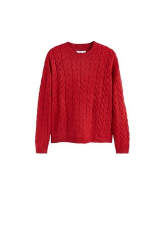 MANGO Cable-knit sweater