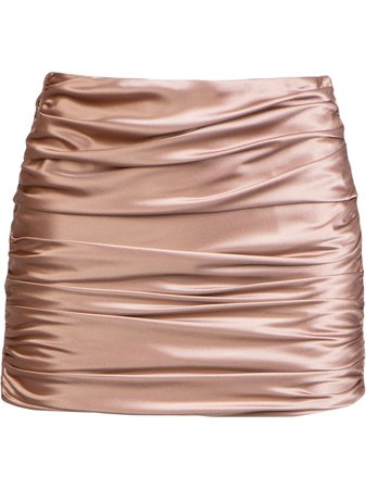 Shop pink Michelle Mason ruched mini skirt with Express Delivery - Farfetch