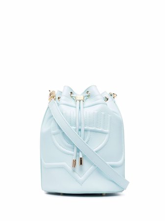 Shop Chiara Ferragni embossed-detail bucket bag with Express Delivery - FARFETCH