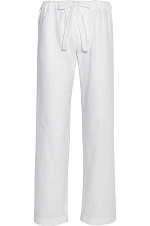 Cotton Fabric White Pajama Sweat Pants