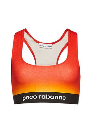 Paco Rabanne - Cropped Top with Racerback - orange