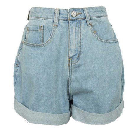 long retro 80s denim shorts