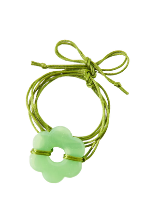 Green Flower Glass Necklace