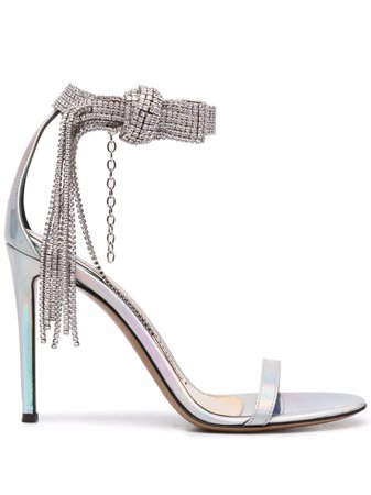 Alexandre Vauthier Diana 100mm crystal-embellished Sandals - Farfetch