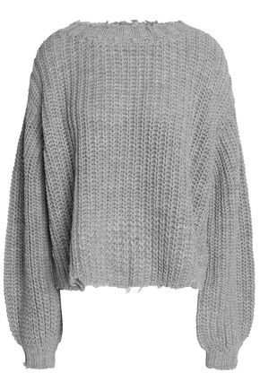 Distressed open-knit sweater | CINQ À SEPT | Sale up to 70% off | THE OUTNET