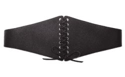BCBGMAXAZRIA Faux-Leather Tie-Corset Belt