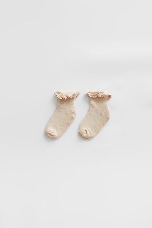TWO-PACK OF LACE TRIM SOCKS | ZARA United States