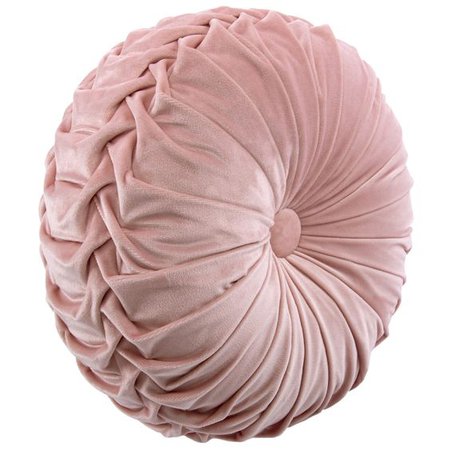 circle pillow pink velvet