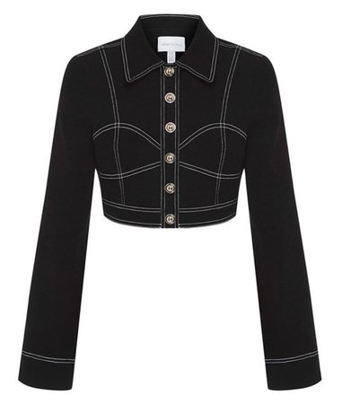 Alice McCall Rock With You stitch detail cropped jacket