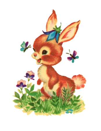 bunny easter adorable kitsch sticker by @juliathefaerie