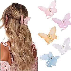 Glamifirsto 5 Pcs Butterfly Hair Clips Butterfly Claw Clips Hair Clips for Women Hair Clips Matte Hair Claw Clips Strong Hold : Amazon.ca: Beauty & Personal Care