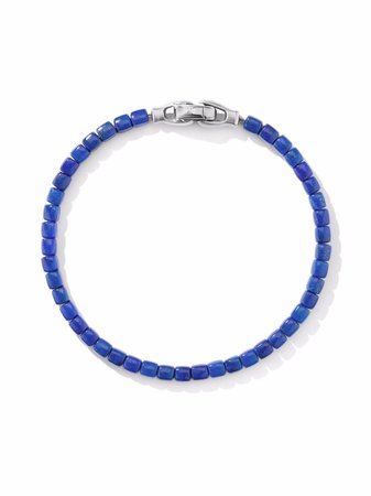 David Yurman sterling silver Spiritual lapis lazuli bracelet
