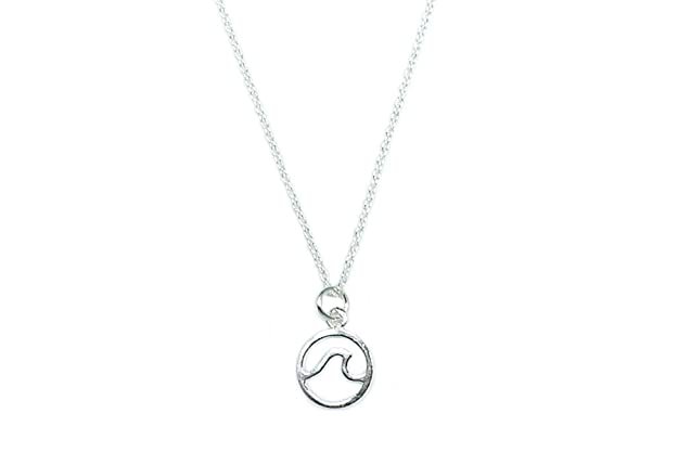 Amazon.com: Pura Vida Silver Wave Necklace - .925 Sterling Silver, Summer-Themed - 18" Chain Length: Jewelry