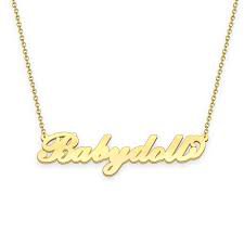baby doll name necklace gold - Google Search