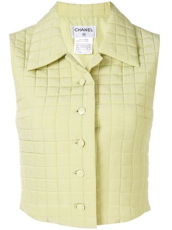 Chanel 2000’s CC Button Sleeveless Jacket Vest