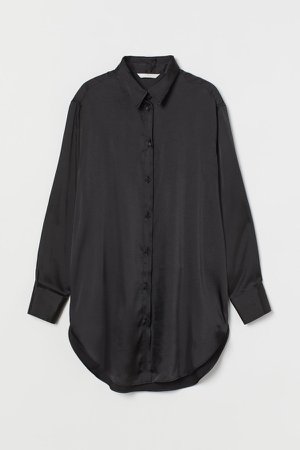 Satin Shirt - Black