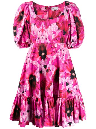 Alexander McQueen Abstract Floral Print Dress - Farfetch