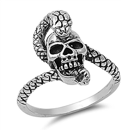 snake and skull ring