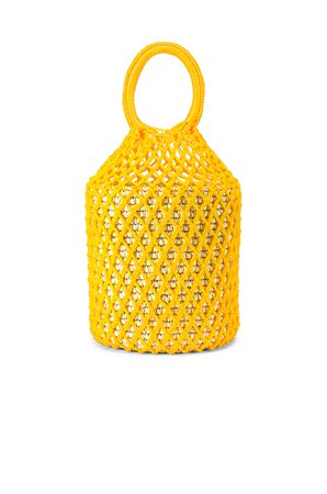 Straw Netted Bucket Bag