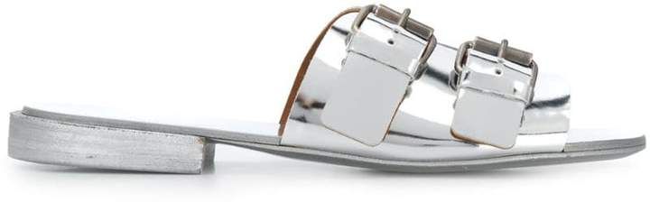 double buckle strap sandals