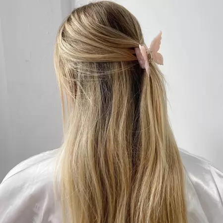 Half-Up, Half-Down with Butterfly Clips