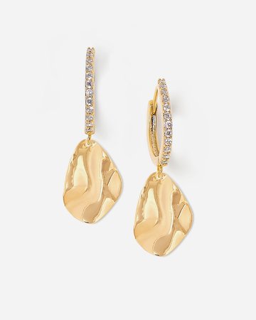 Tess + Tricia Gold Huggie Statement Earring