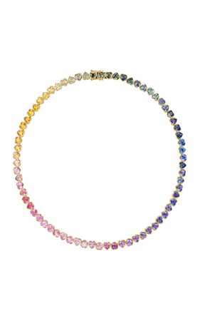 18k Yellow Gold I Heart Rainbows Necklace By Emily P. Wheeler | Moda Operandi