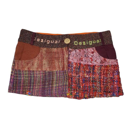 printed patchwork skirt