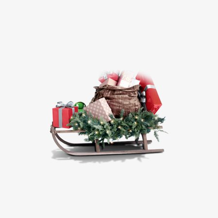 Christmas Sleigh Full Of Presents, Sled, Bag, Gift PNG Image and Clipart for Free Download