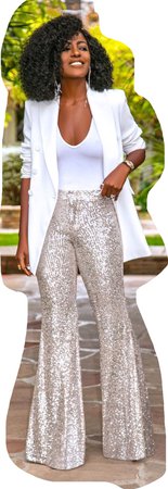 sequin pant outfit