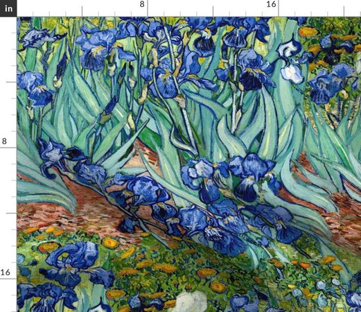 Van Gogh: Irises widthwise repeat - Spoonflower