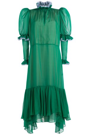 Silk Chiffon Dress with Ruffles Gr. FR 34