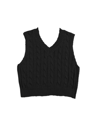 Black Knit Vest (Dei5 edit)