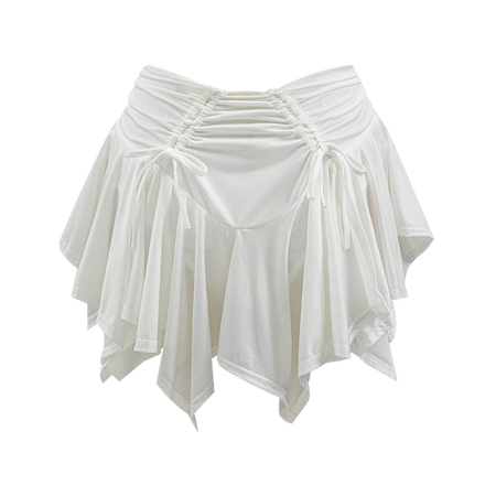 layered white short skirt