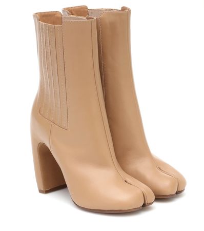 Maison Margiela - Tabi leather ankle boots | Mytheresa