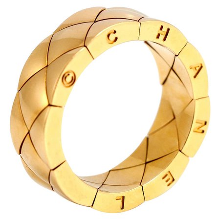 Chanel Yellow Gold Ring For Sale at 1stDibs