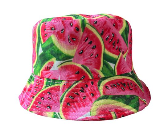 Bucket Hat Watermelon Print Bucket Hat Tropical Fruit Melon - Etsy Brasil