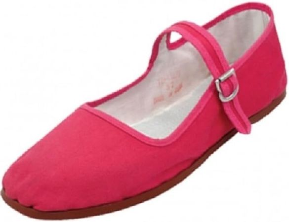 Amazon.com | Shoes 18 Womens Cotton China Doll Mary Jane Shoes Ballerina Ballet Flats Shoes 114 Fushia 5 | Flats