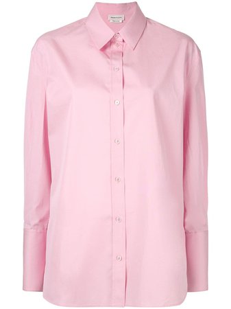 Pink Alexander McQueen Point Collar Shirt | Farfetch.com