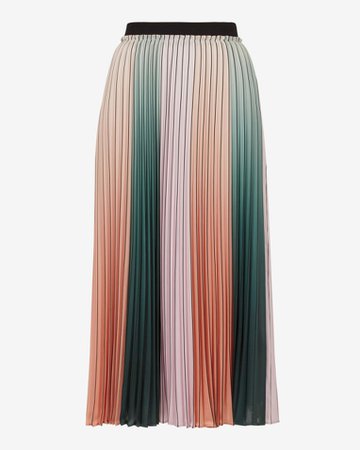 Pleated striped midi skirt - Lilac | Skirts | Ted Baker UK