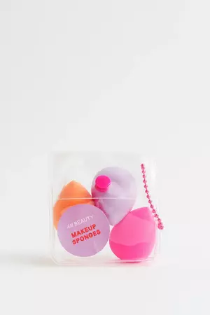 3-pack make-up sponge - Orange/Cerise - Beauty all | H&M GB