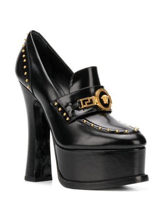 Versace Icon platform loafer heels