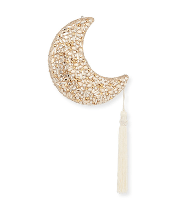 Judith Leiber Crescent Moon Polaris Crystal Clutch Bag In Gold | ModeSens