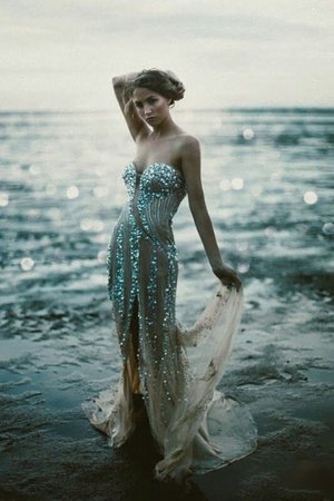 aqua dress water gown - Google Search